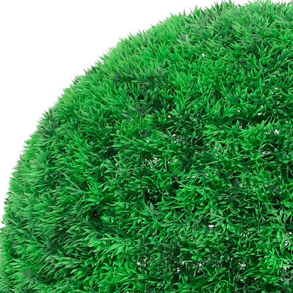 Artificial Boxwood Balls with LED Lights, 45 cm, showcasing a vibrant green colour and natural textures for creating a cosy outdoor atmosphere.