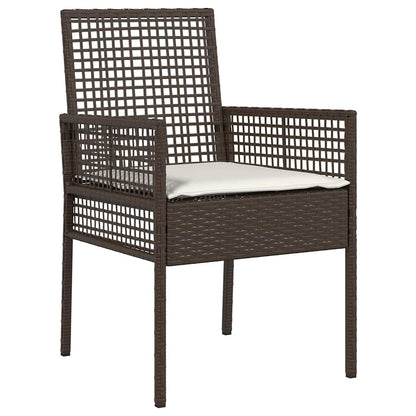 Garden Chair 2 pcs Brown 55 x 53 x 85 cm Poly Rattan