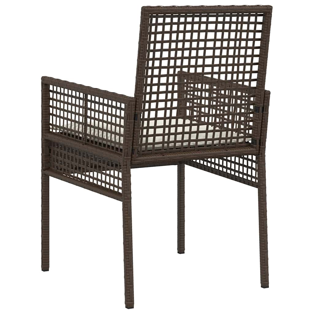 Garden Chair 2 pcs Brown 55 x 53 x 85 cm Poly Rattan