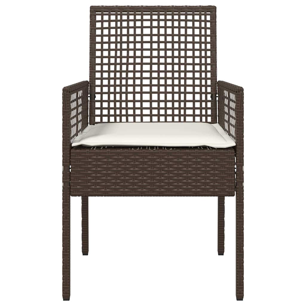 Garden Chair 2 pcs Brown 55 x 53 x 85 cm Poly Rattan