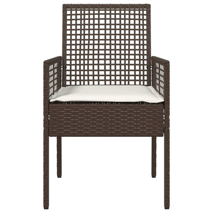 Garden Chair 2 pcs Brown 55 x 53 x 85 cm Poly Rattan