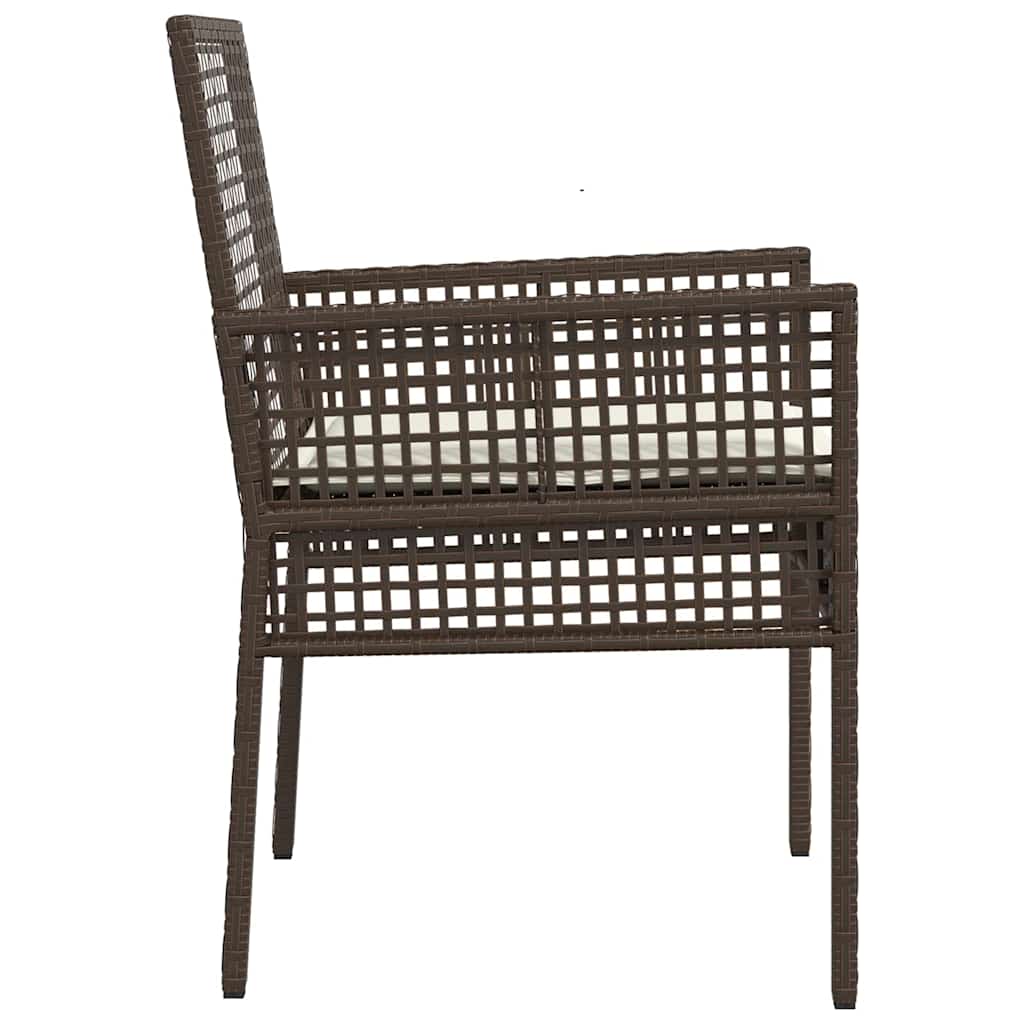 Garden Chair 2 pcs Brown 55 x 53 x 85 cm Poly Rattan