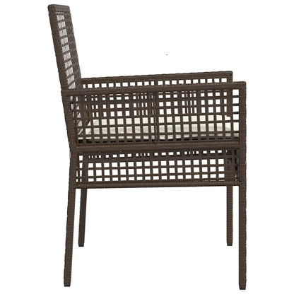 Garden Chair 2 pcs Brown 55 x 53 x 85 cm Poly Rattan