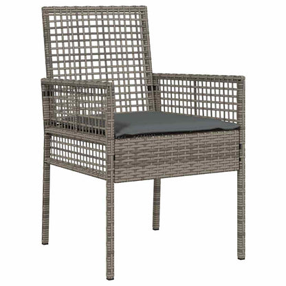 Garden Chair 2 pcs Grey 55 x 53 x 85 cm Poly Rattan