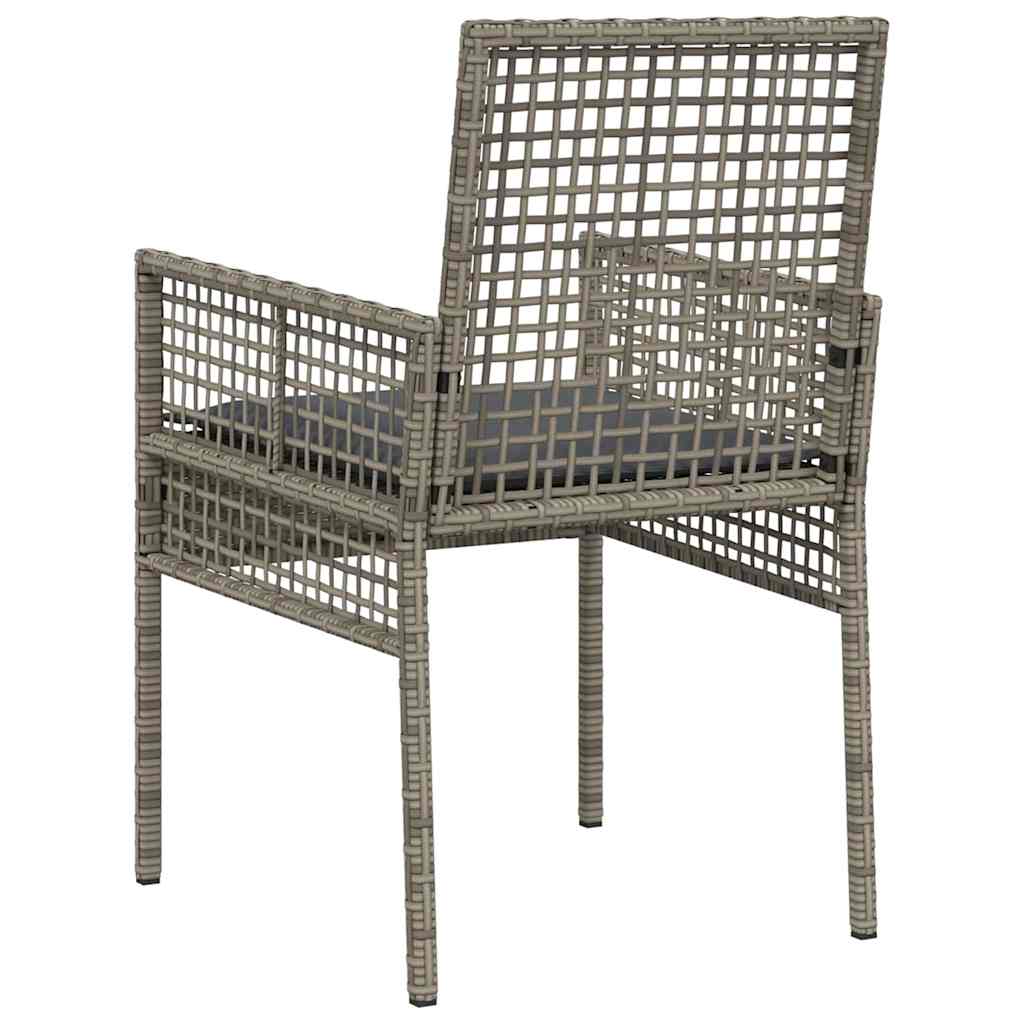 Garden Chair 2 pcs Grey 55 x 53 x 85 cm Poly Rattan