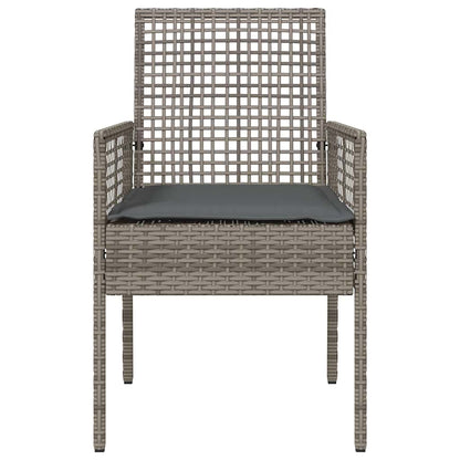 Garden Chair 2 pcs Grey 55 x 53 x 85 cm Poly Rattan