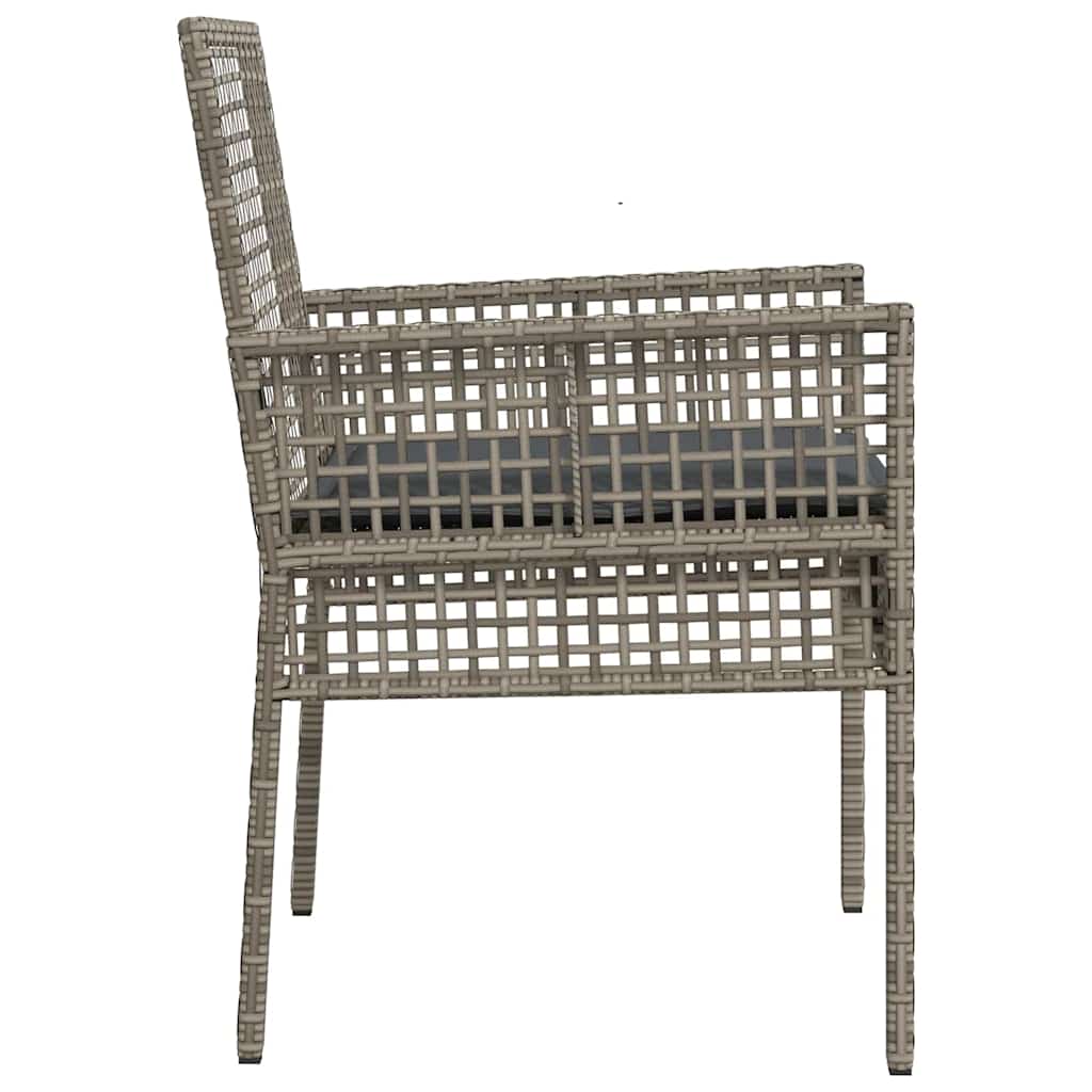 Garden Chair 2 pcs Grey 55 x 53 x 85 cm Poly Rattan