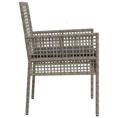 Garden Chair 2 pcs Grey 55 x 53 x 85 cm Poly Rattan
