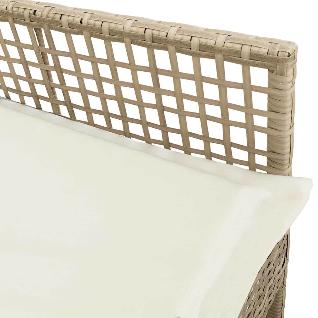 Garden Chair 2 pcs Beige 55 x 53 x 85 cm Poly Rattan