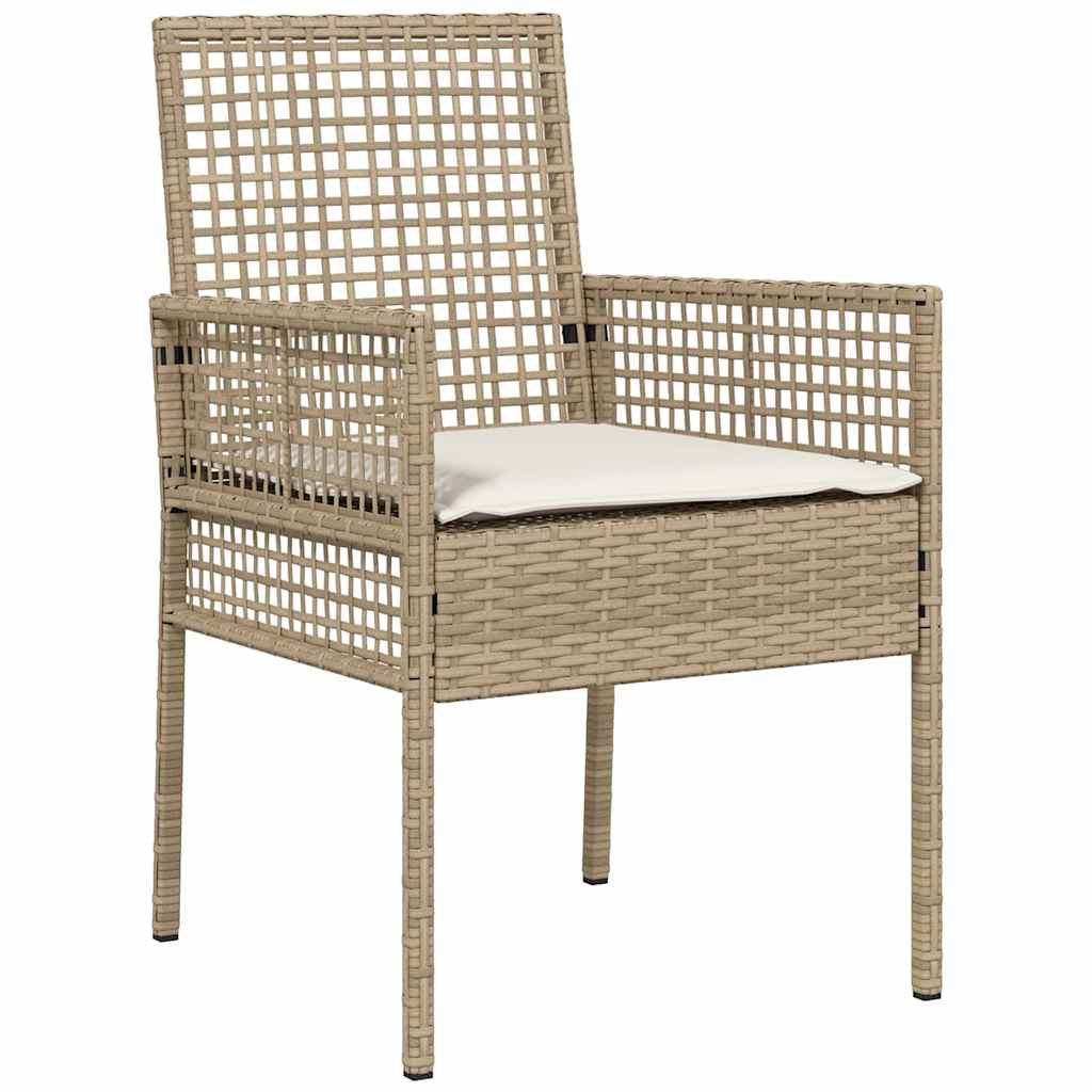 Garden Chair 2 pcs Beige 55 x 53 x 85 cm Poly Rattan
