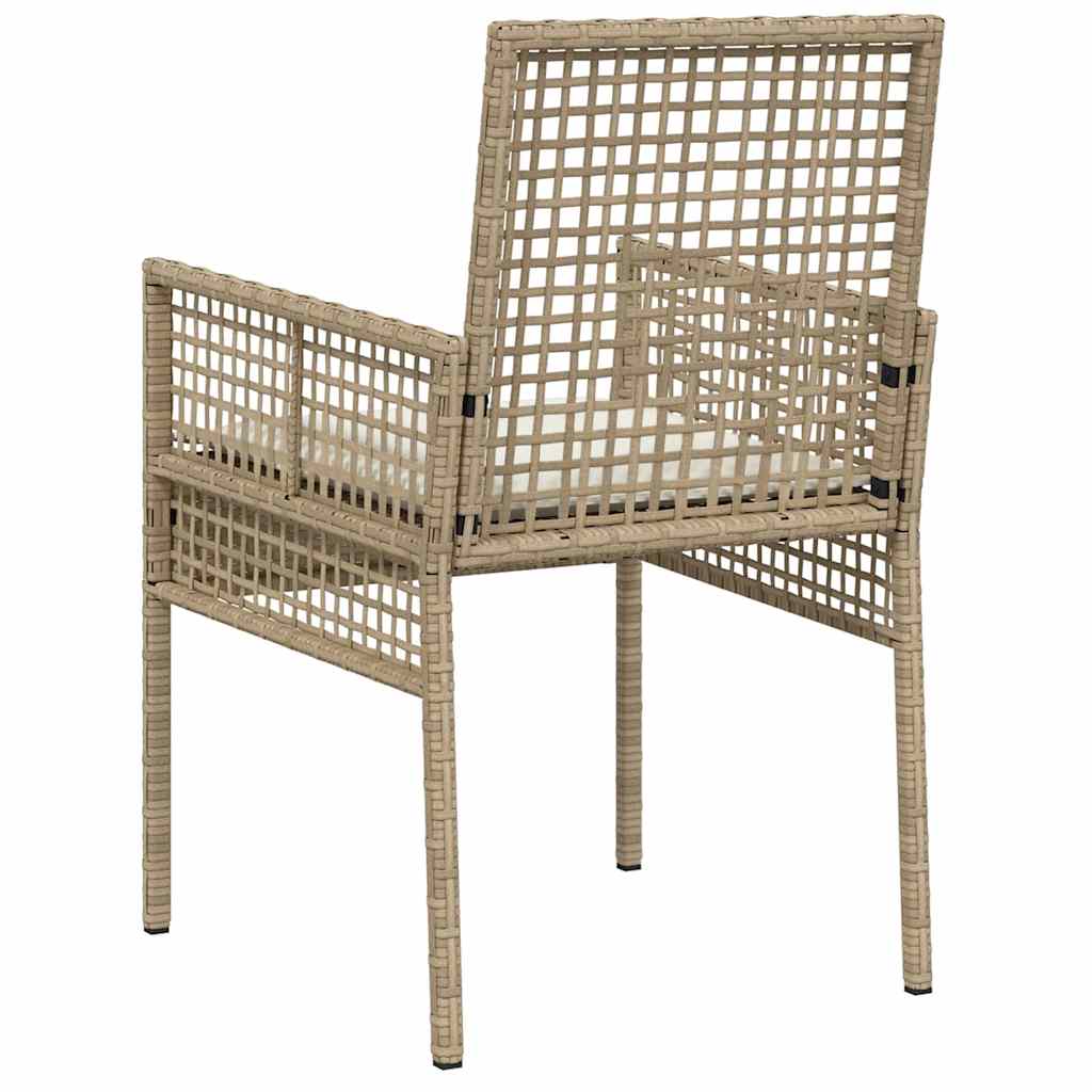 Garden Chair 2 pcs Beige 55 x 53 x 85 cm Poly Rattan