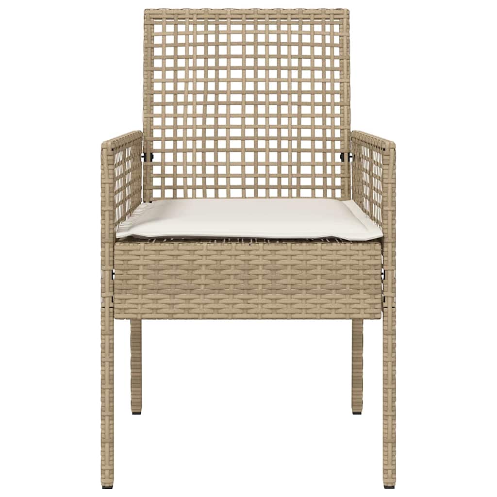 Garden Chair 2 pcs Beige 55 x 53 x 85 cm Poly Rattan