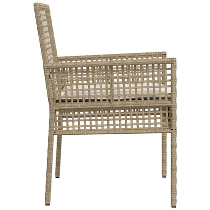 Garden Chair 2 pcs Beige 55 x 53 x 85 cm Poly Rattan