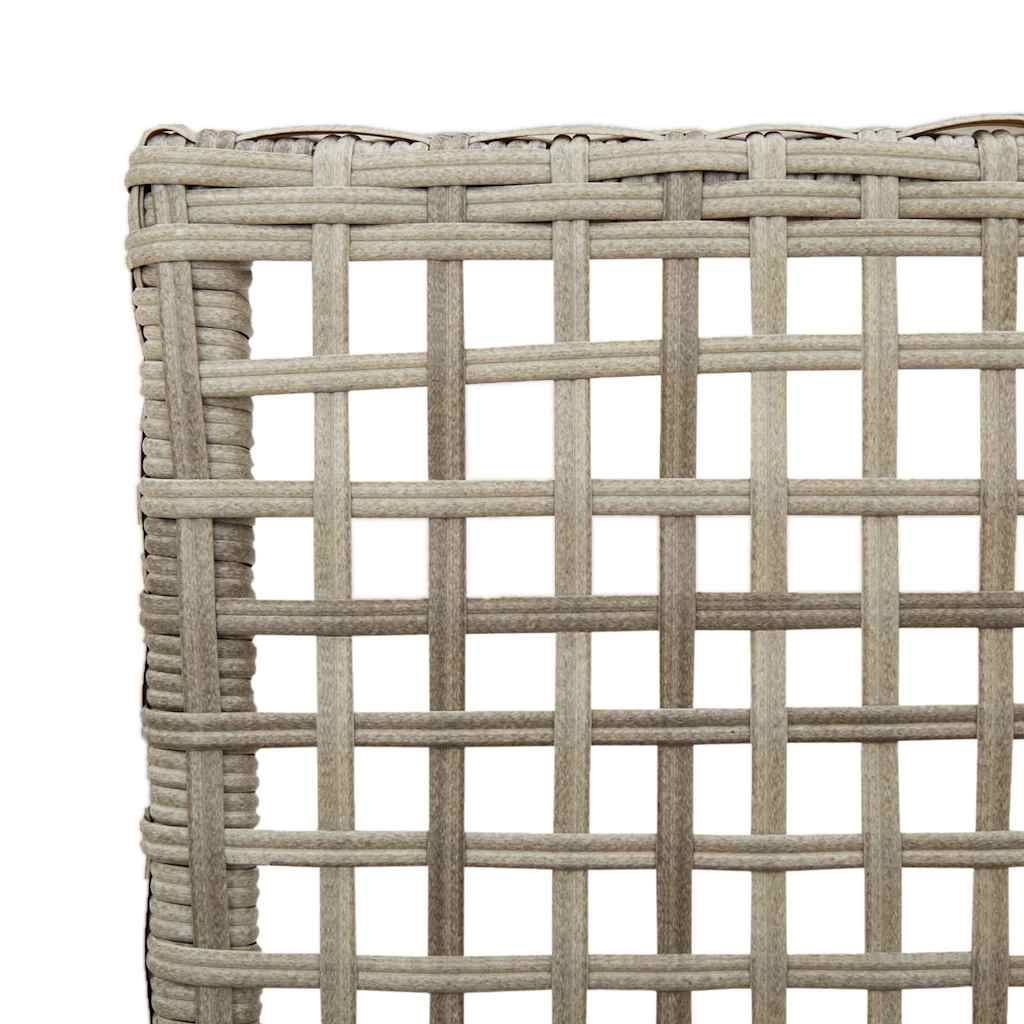 Garden Chair 2 pcs Light Grey 55 x 53 x 85 cm Poly Rattan