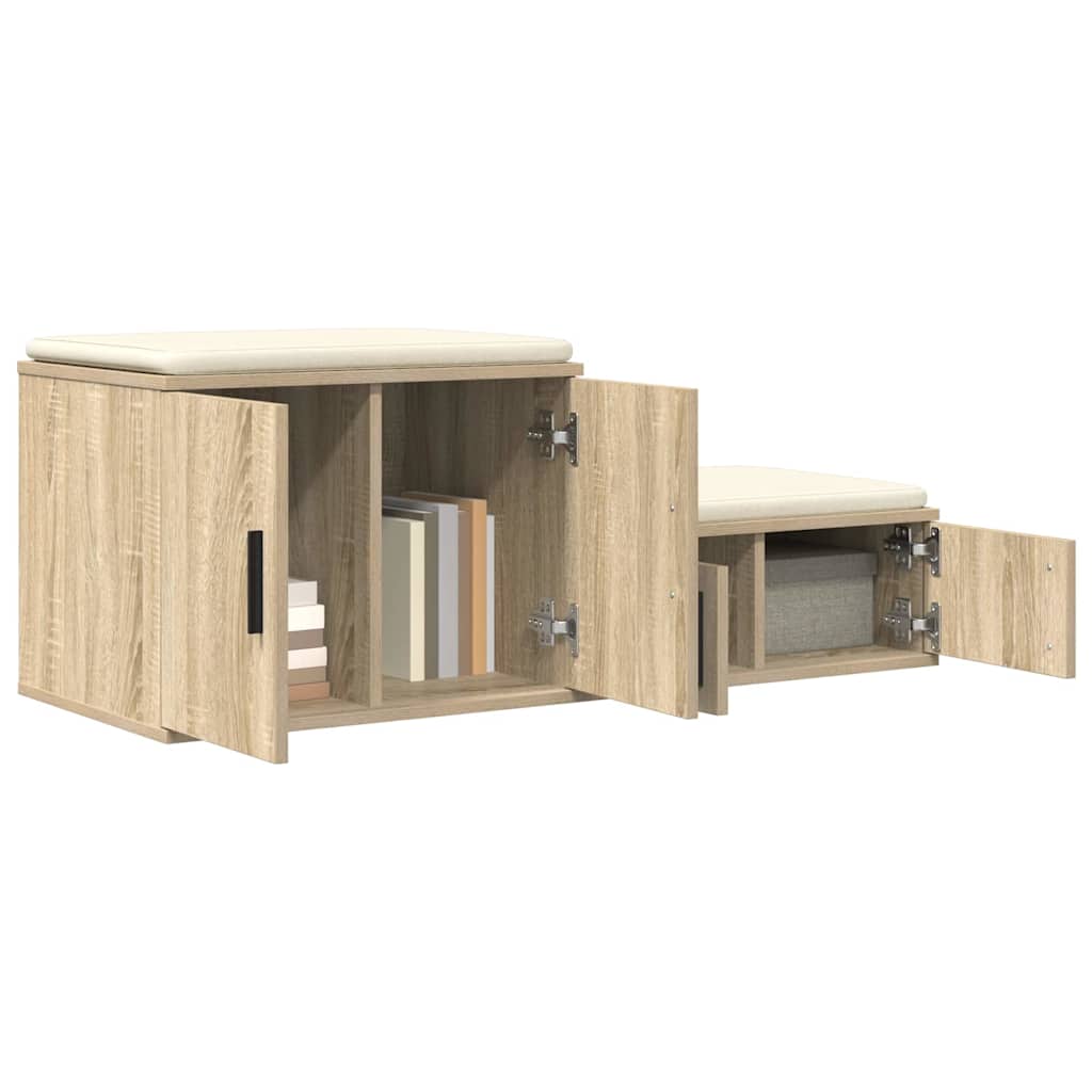 Storage Cabinet 2 pcs Sonoma Oak 127 x 41 x 40 cm