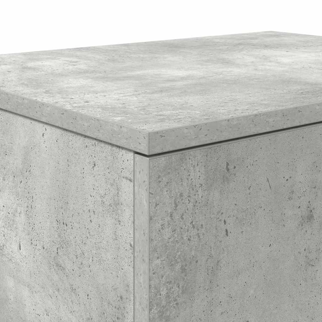 Storage Cabinet 2 pcs Concrete Grey 127 x 41 x 40 cm