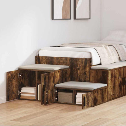 Storage Cabinet 2 pcs Smoked Oak 127 x 41 x 40 cm