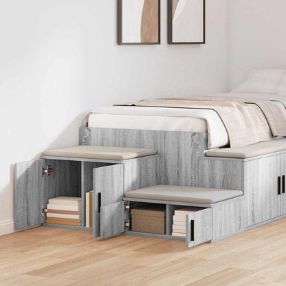 Storage Cabinet 2 pcs Grey Sonoma 127 x 41 x 40 cm