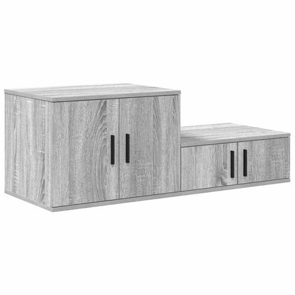 Storage Cabinet 2 pcs Grey Sonoma 127 x 41 x 40 cm