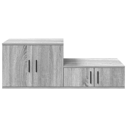 Storage Cabinet 2 pcs Grey Sonoma 127 x 41 x 40 cm