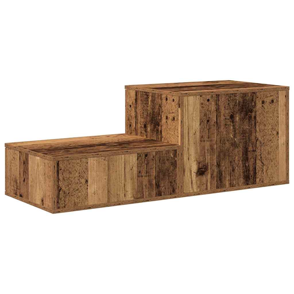 Storage Cabinet 2 pcs Old Wood 127 x 41 x 40 cm Engineered Wood