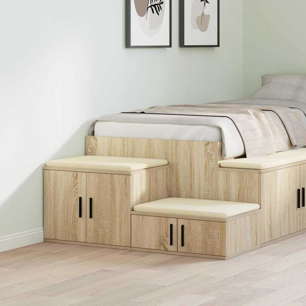 Storage Cabinet 2 pcs Sonoma Oak 118 x 41 x 40 cm