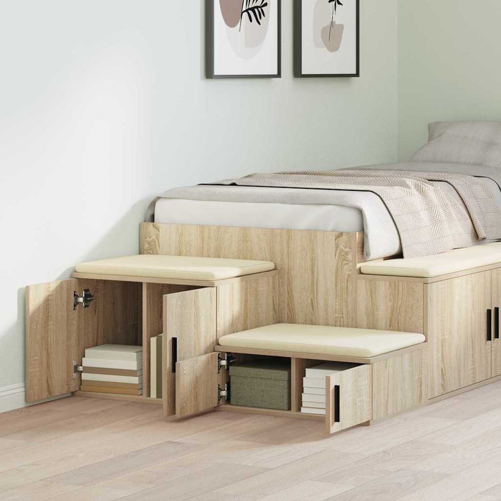 Storage Cabinet 2 pcs Sonoma Oak 118 x 41 x 40 cm