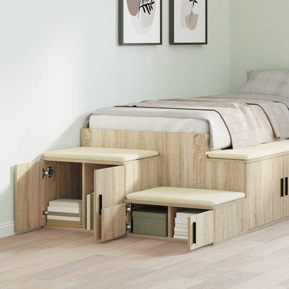 Storage Cabinet 2 pcs Sonoma Oak 118 x 41 x 40 cm