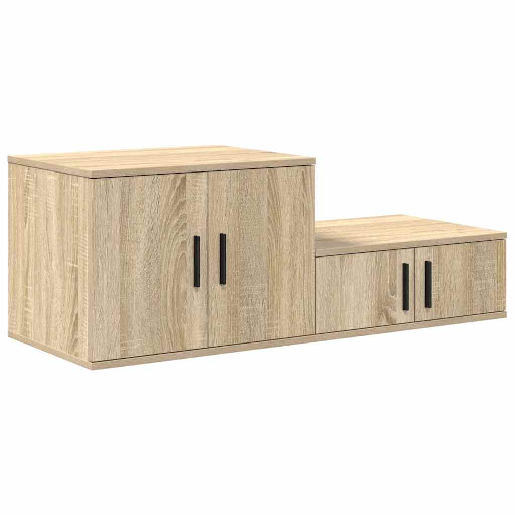 Storage Cabinet 2 pcs Sonoma Oak 118 x 41 x 40 cm