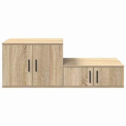 Storage Cabinet 2 pcs Sonoma Oak 118 x 41 x 40 cm
