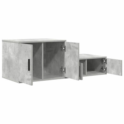 Storage Cabinet 2 pcs Concrete Grey 118 x 41 x 40 cm