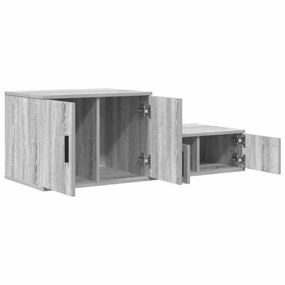 Storage Cabinet 2 pcs Grey Sonoma 118 x 41 x 40 cm