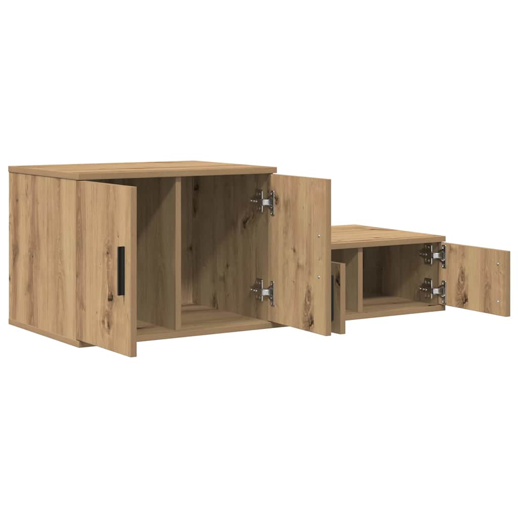 Storage Cabinet 2 pcs Artisan Oak 118 x 41 x 40 cm
