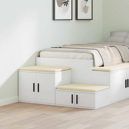 Storage Cabinet 2 pcs White 108 x 41 x 40 cm Engineered Wood
