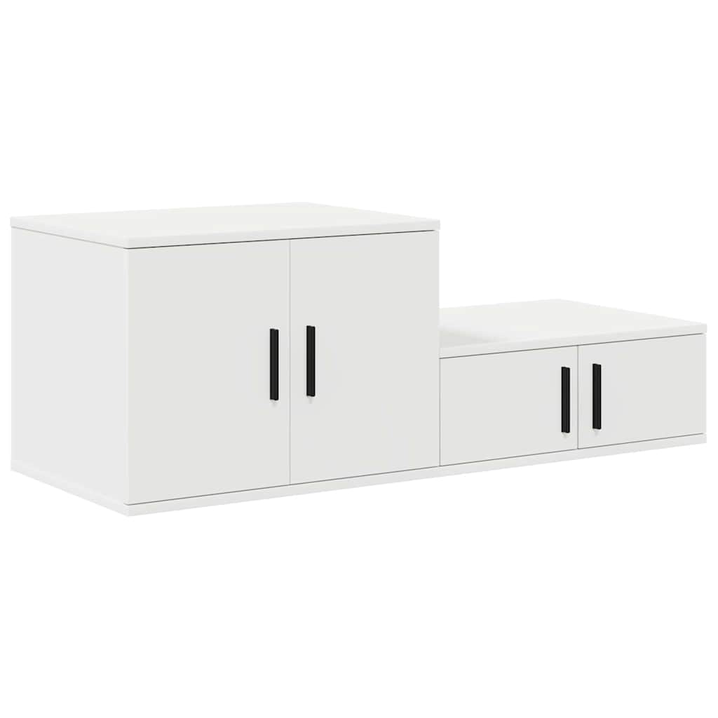 Storage Cabinet 2 pcs White 108 x 41 x 40 cm Engineered Wood