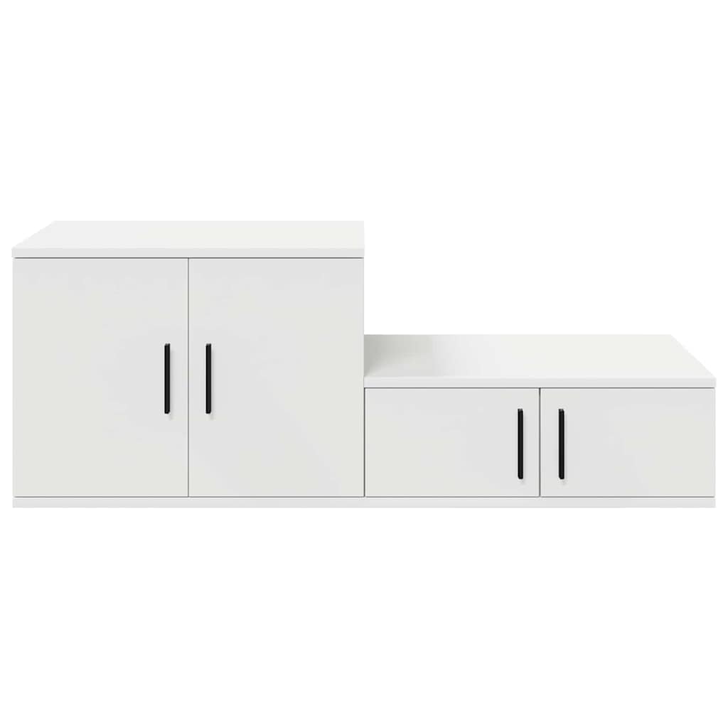 Storage Cabinet 2 pcs White 108 x 41 x 40 cm Engineered Wood