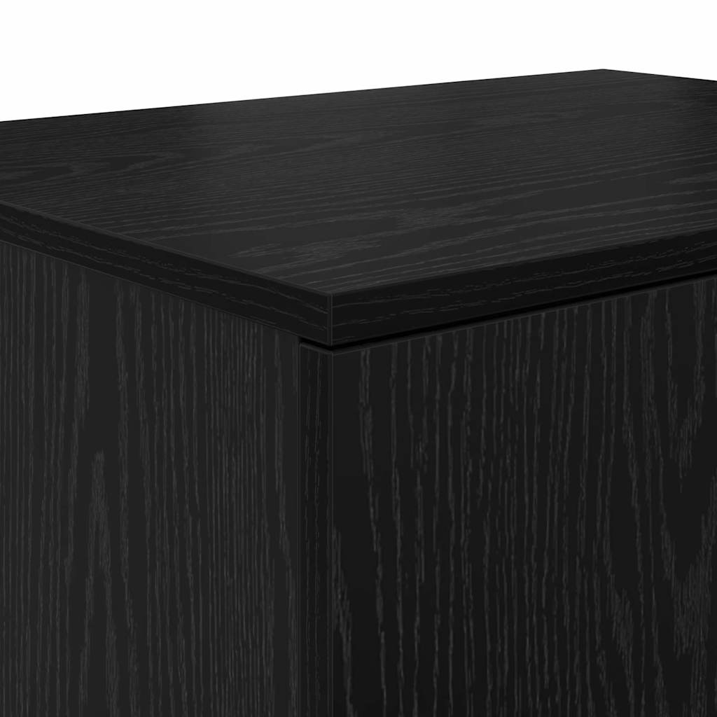 Black Storage Cabinet 42.5x16.1x15.7 inches Made from Engineered Wood