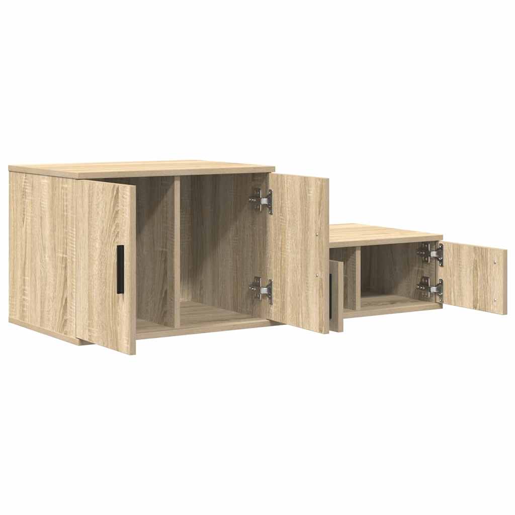 Storage Cabinet 2 pcs Sonoma Oak 108 x 41 x 40 cm