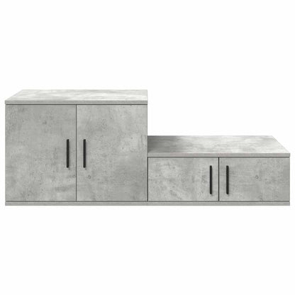 Storage Cabinet 2 pcs Concrete Grey 108 x 41 x 40 cm