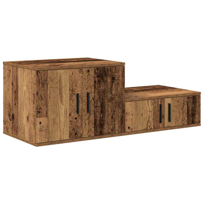 Storage Cabinet 2 pcs Old Wood 108 x 41 x 40 cm Engineered Wood