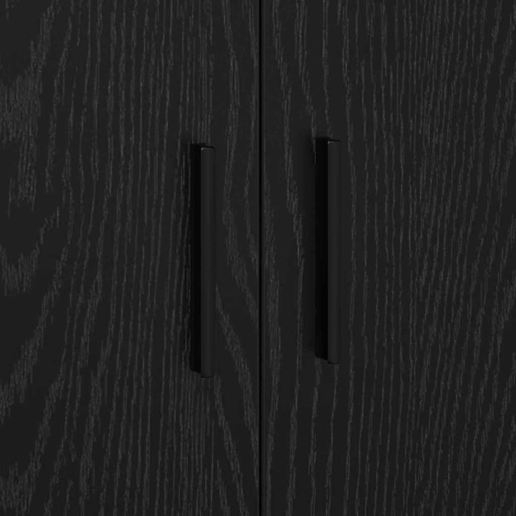 Black Storage Cabinet, 103x41x40 cm, Made of Engineered Wood