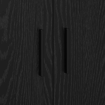 Black Storage Cabinet, 103x41x40 cm, Made of Engineered Wood