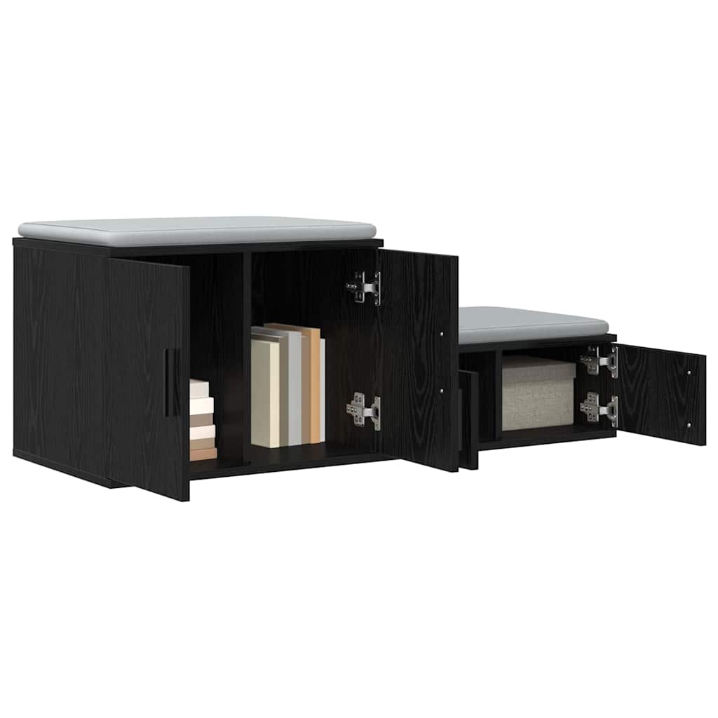 Storage Cabinet 2 pcs Black Oak 103 x 41 x 40 cm