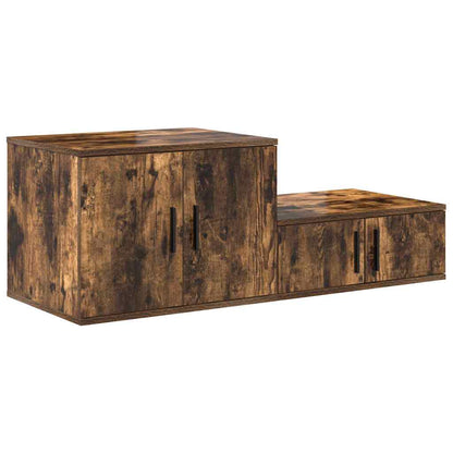 Storage Cabinet 2 pcs Smoked Oak 103 x 41 x 40 cm