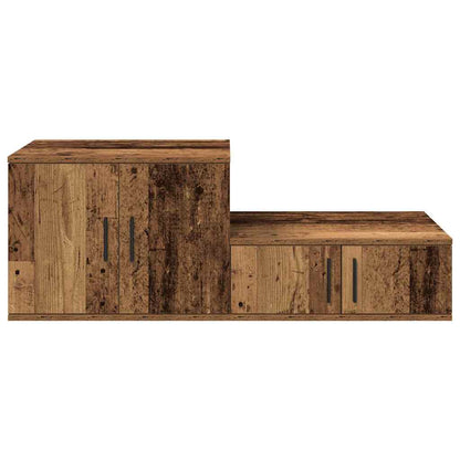 Storage Cabinet 2 pcs Old Wood 103 x 41 x 40 cm Engineered Wood