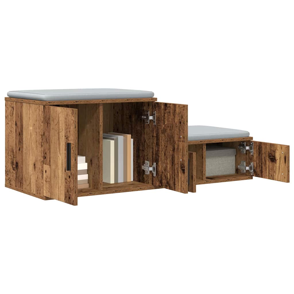Storage Cabinet 2 pcs Old Wood 103 x 41 x 40 cm Engineered Wood