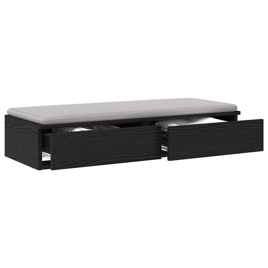 Bed Drawers Black Oak 100 x 36.5 x 16.5 cm Engineered Wood