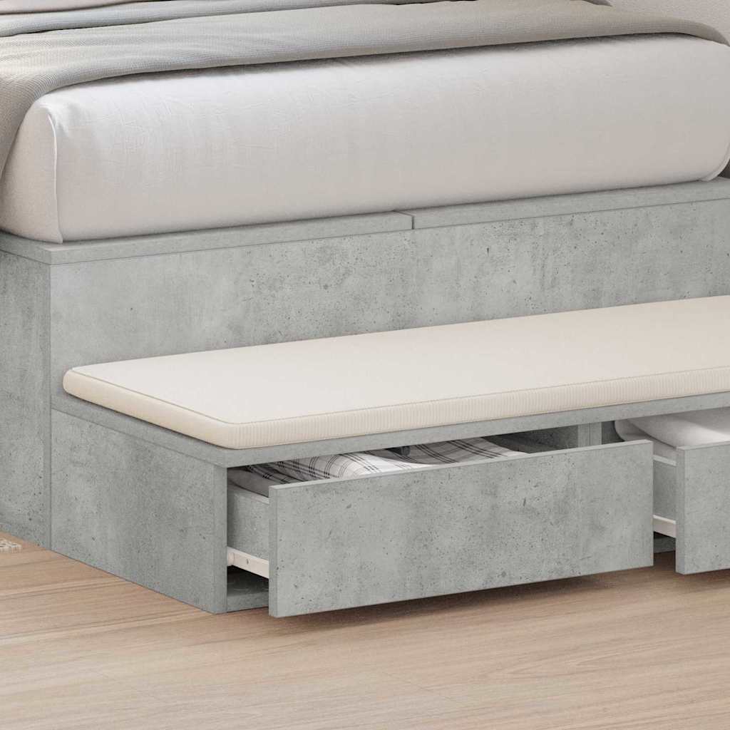 Bed Drawers Concrete Grey 100 x 36.5 x 16.5 cm Engineered Wood