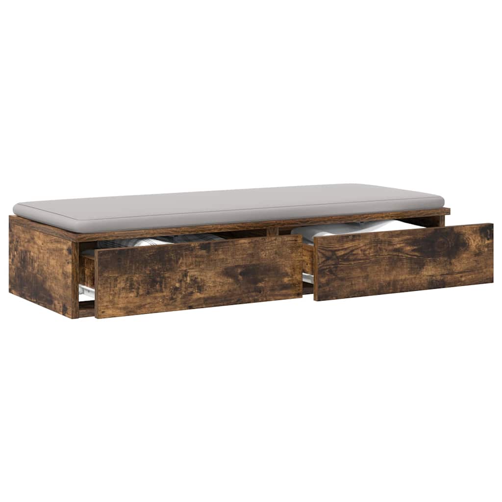 Bed Drawers Smoked Oak 100 x 36.5 x 16.5 cm Engineered Wood