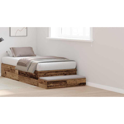 Bed Drawers Old Wood 100 x 36.5 x 16.5 cm Engineered Wood